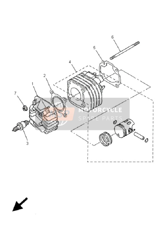 Yamaha CS50-AC JOGR 2005 Cylinder for a 2005 Yamaha CS50-AC JOGR